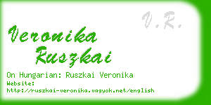 veronika ruszkai business card